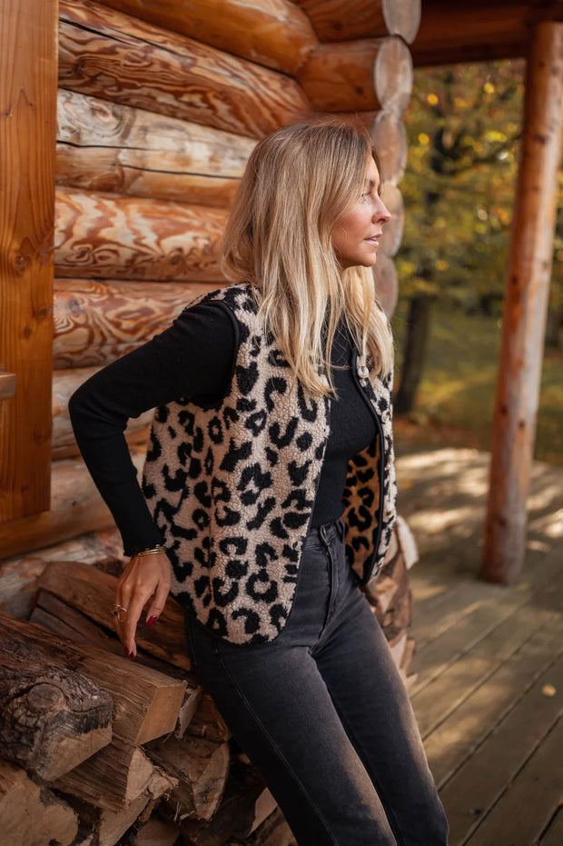 Leopardenmuster Cardigan