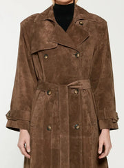 Harlow Wildleder-Trenchcoat